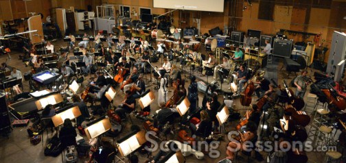 The big orchestra assembled for the recording of jack Reacher (Photo © Scoringsessions.com - Dan Goldwasser)