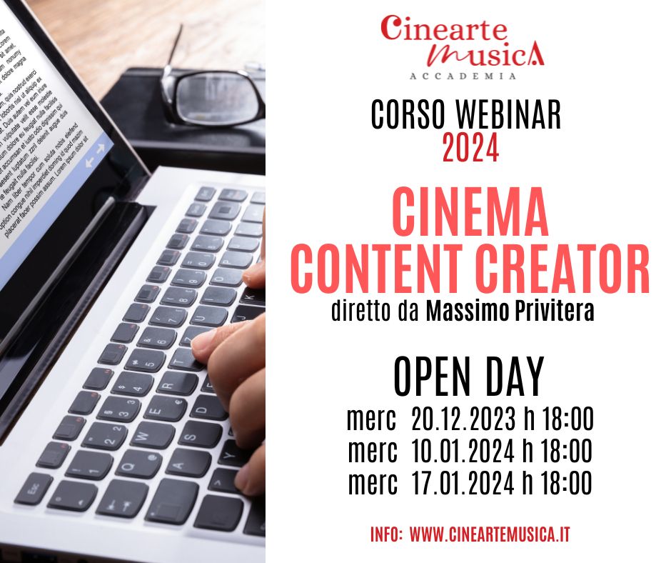 CORSO CINEMA CONTENT CREATOR GEN 2024