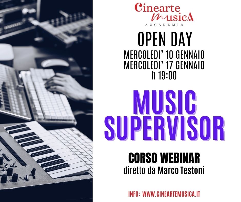 OPEN DAY CORSO MUSIC SUPERVISOR GEN 2024