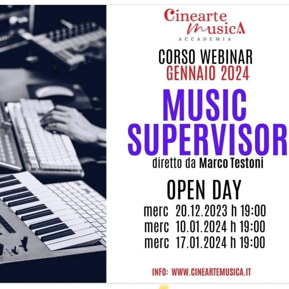 locandina corso music supervisor testoni 2023