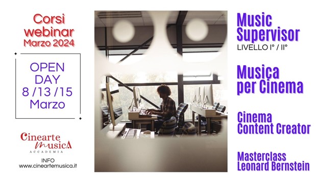 logo corsi webinar cineartemusica open day 2024