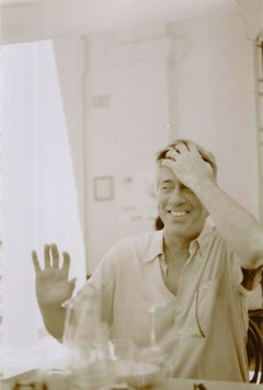 Silvestri during a break at the celebrations in Castell'Alfero (Asti)