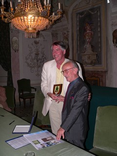 Silvestri during the celebrations in Castell'Alfero