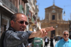Giuseppe Tornatore sul set di Baarìa