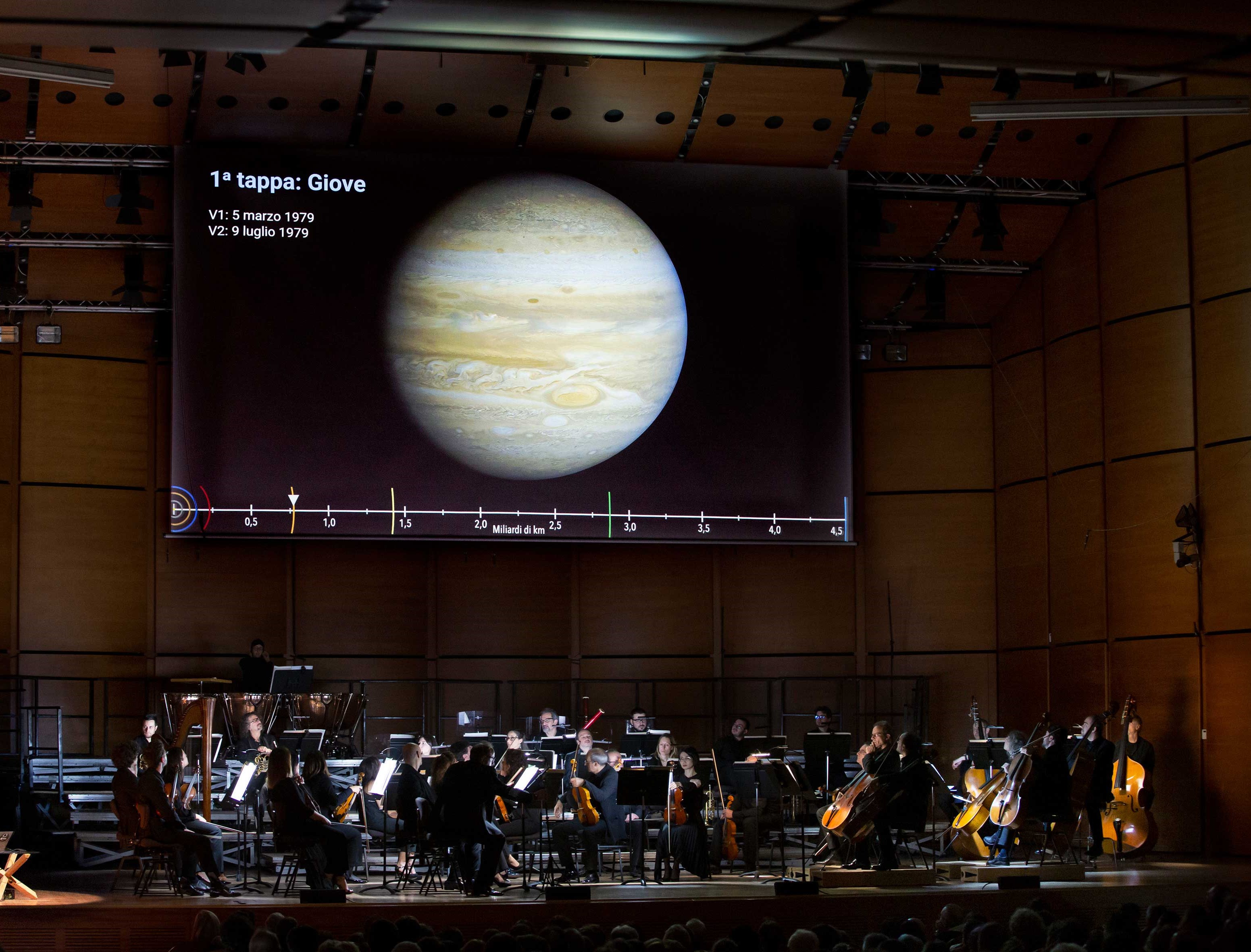 Santaniello dirige l Orchestra Sinfonica di Milano in Voyager con Miluzio foto Angelica Concari 14 bis