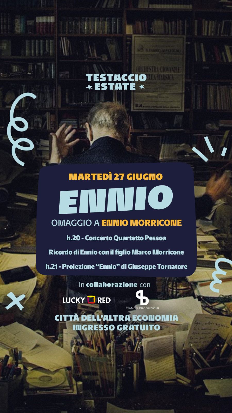 concerto proiezione omaggio morricone