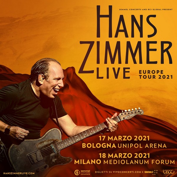 Hans Zimmer in concerto in Italia nel 2021 a Bologna e Milano