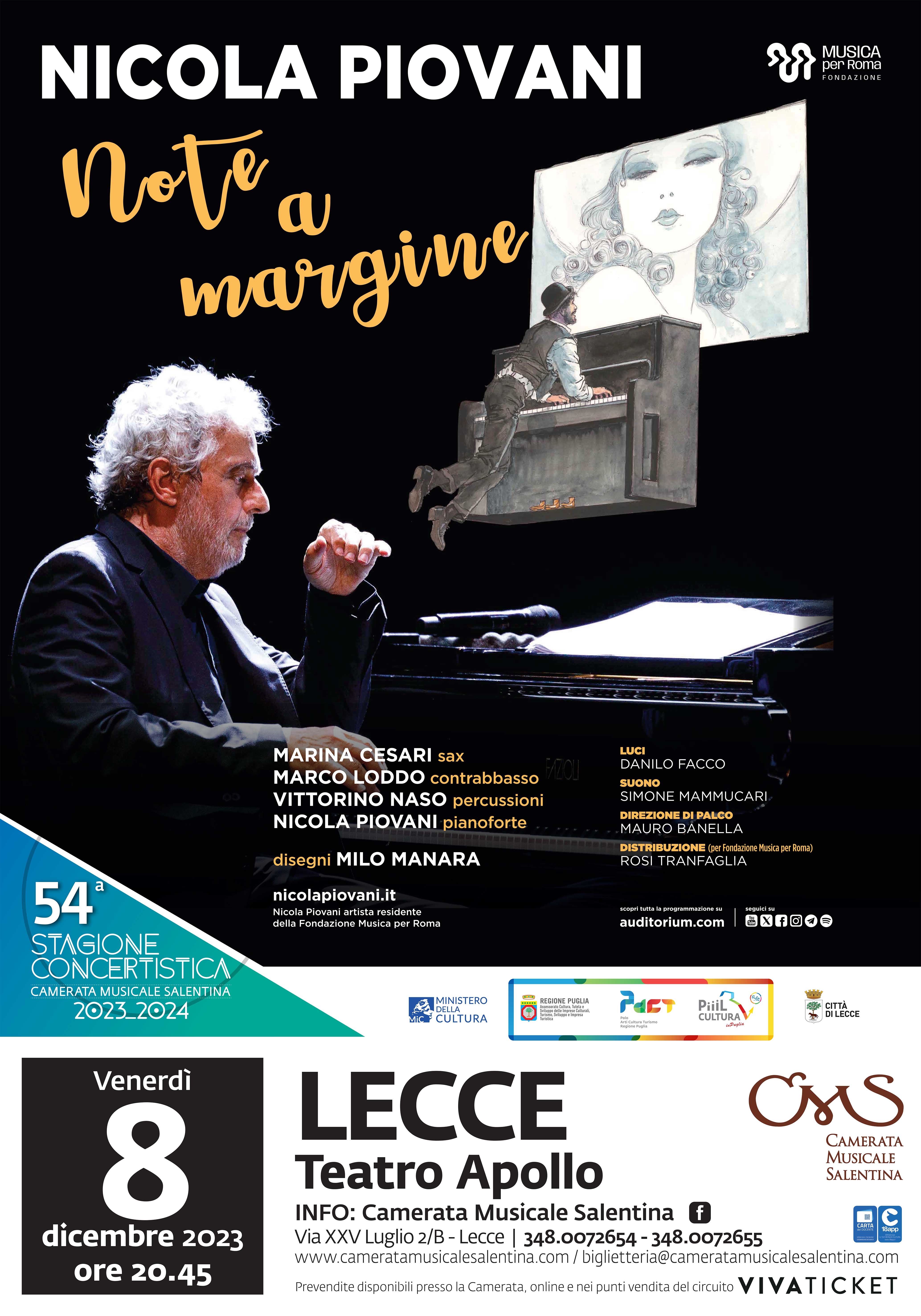 locandina concerto nicola piovani lecce 2023