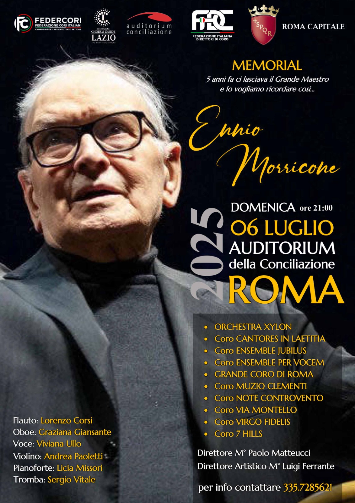 locandina ennio morricone memorial concerto
