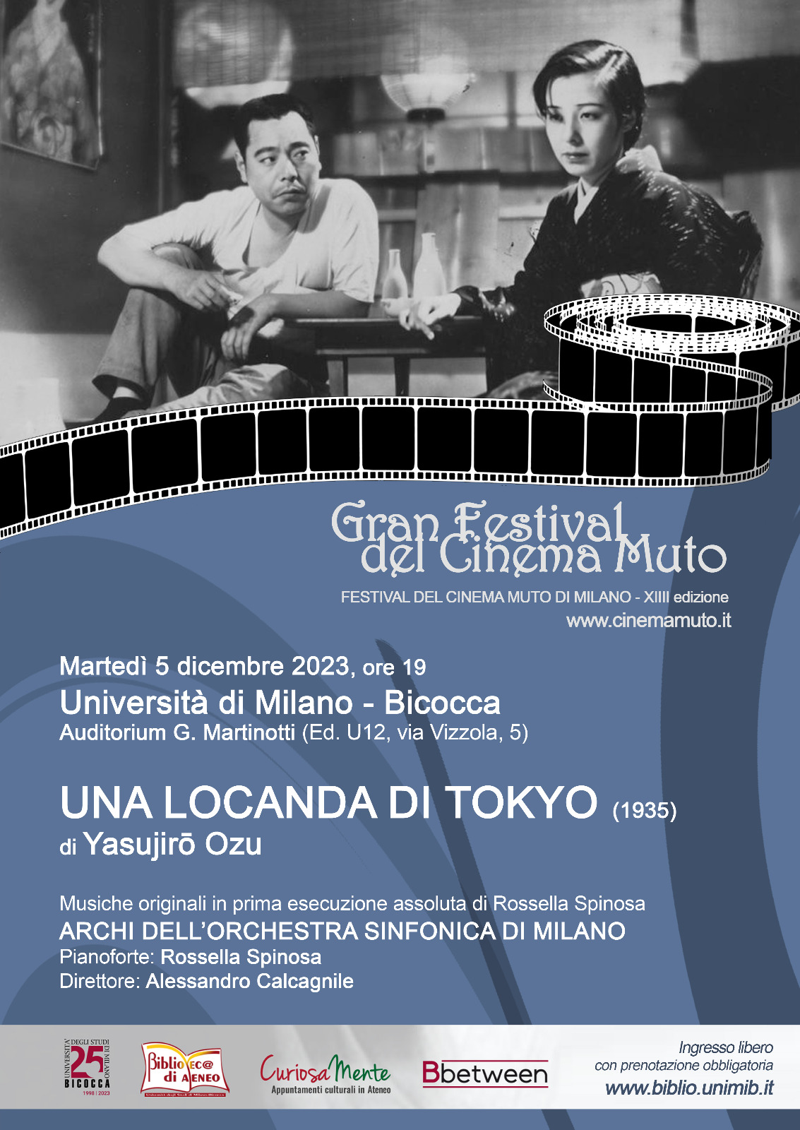 locandina gran festival cinema muto ozu locanda