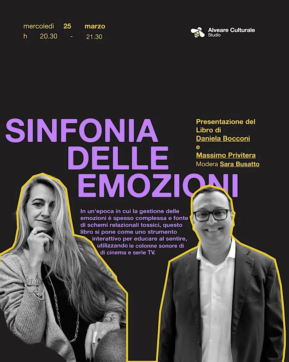 locandina libro sinfonia emeozioni alveare milano