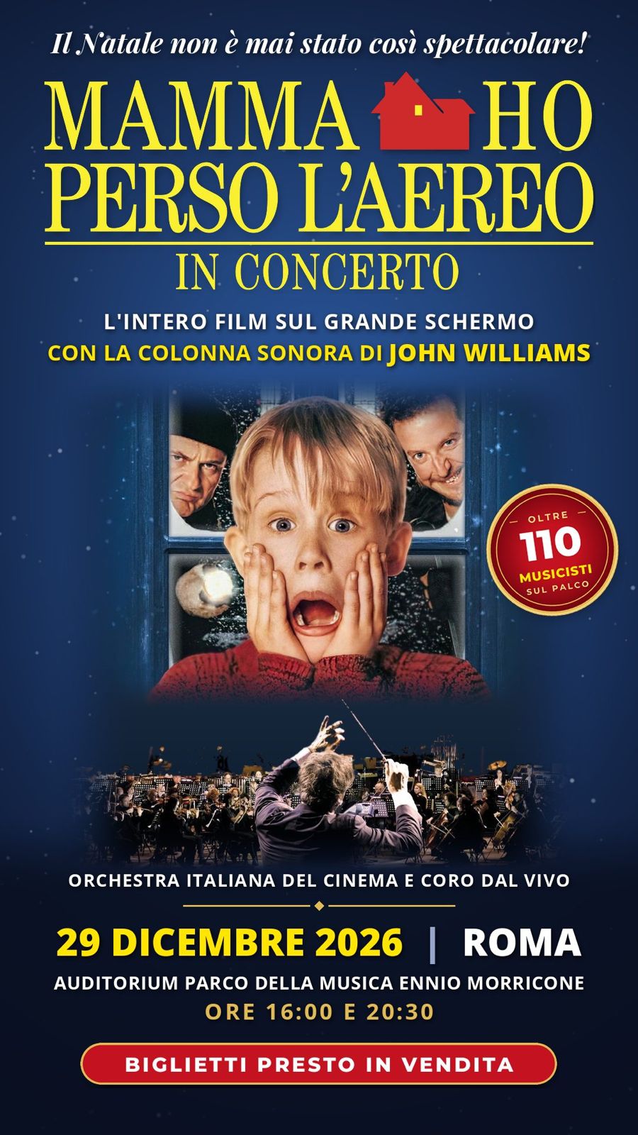locandina mamma ho perso laereo cineconcerto roma natale 2026