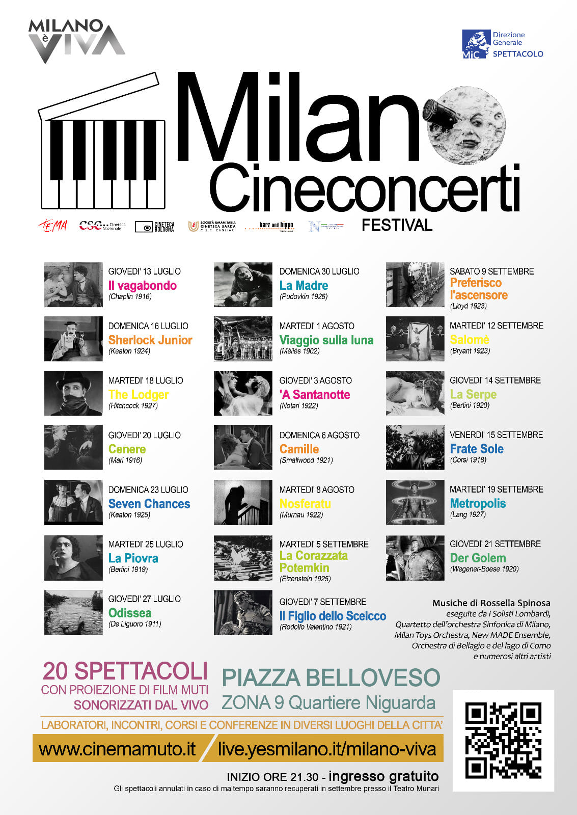 locandina milano cineconcerti muto