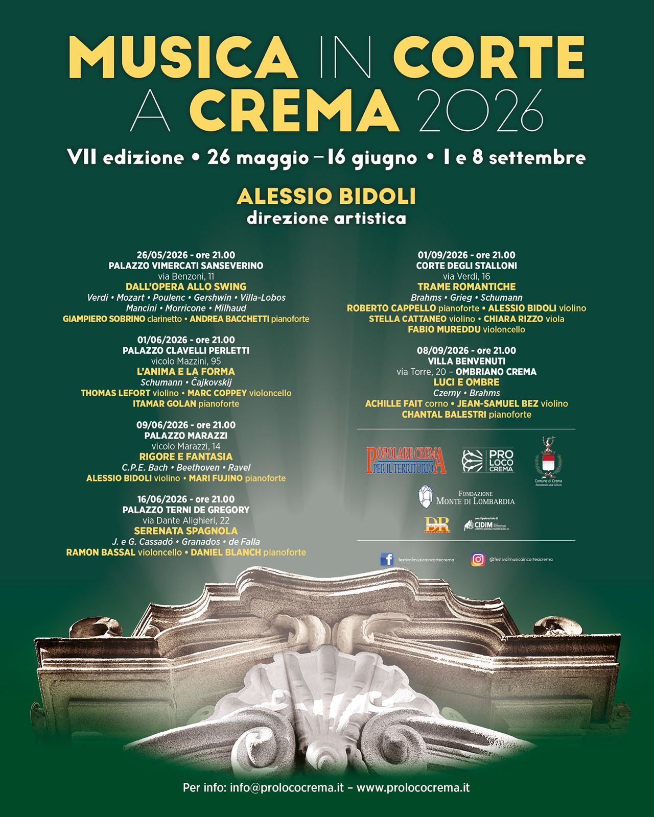 ColonneSonore.Net locandina musica in corte crema 2026