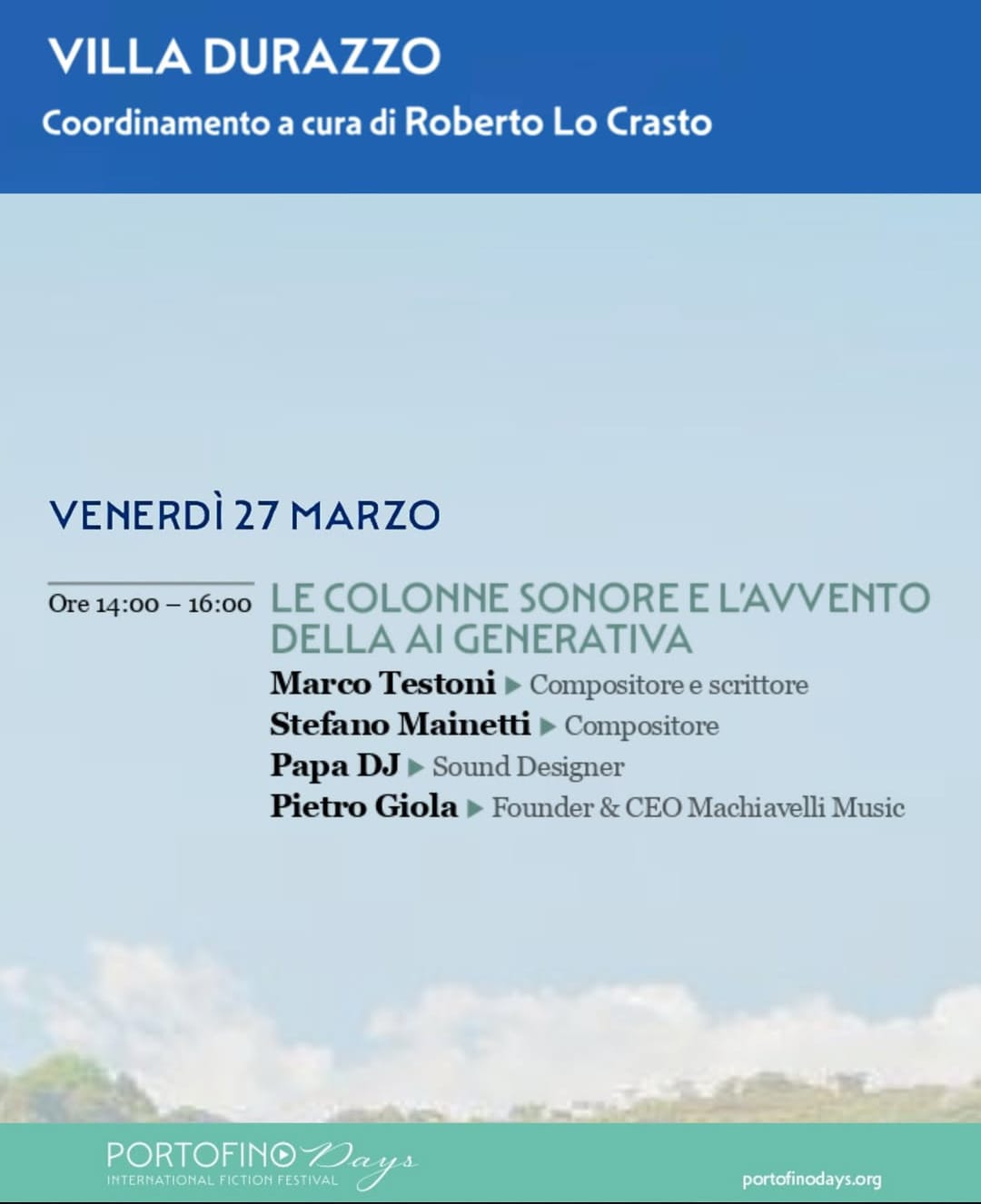 locandina portofino testoni mainetti 2026