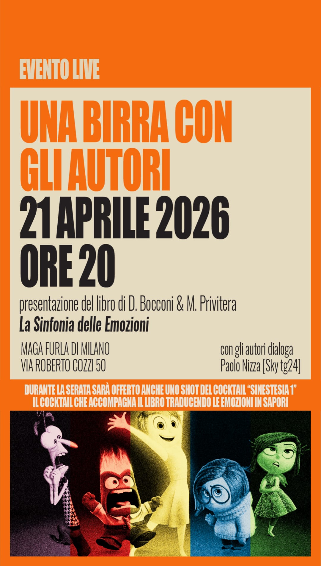 locandina presentazione libro sinfonia maga furla bietti