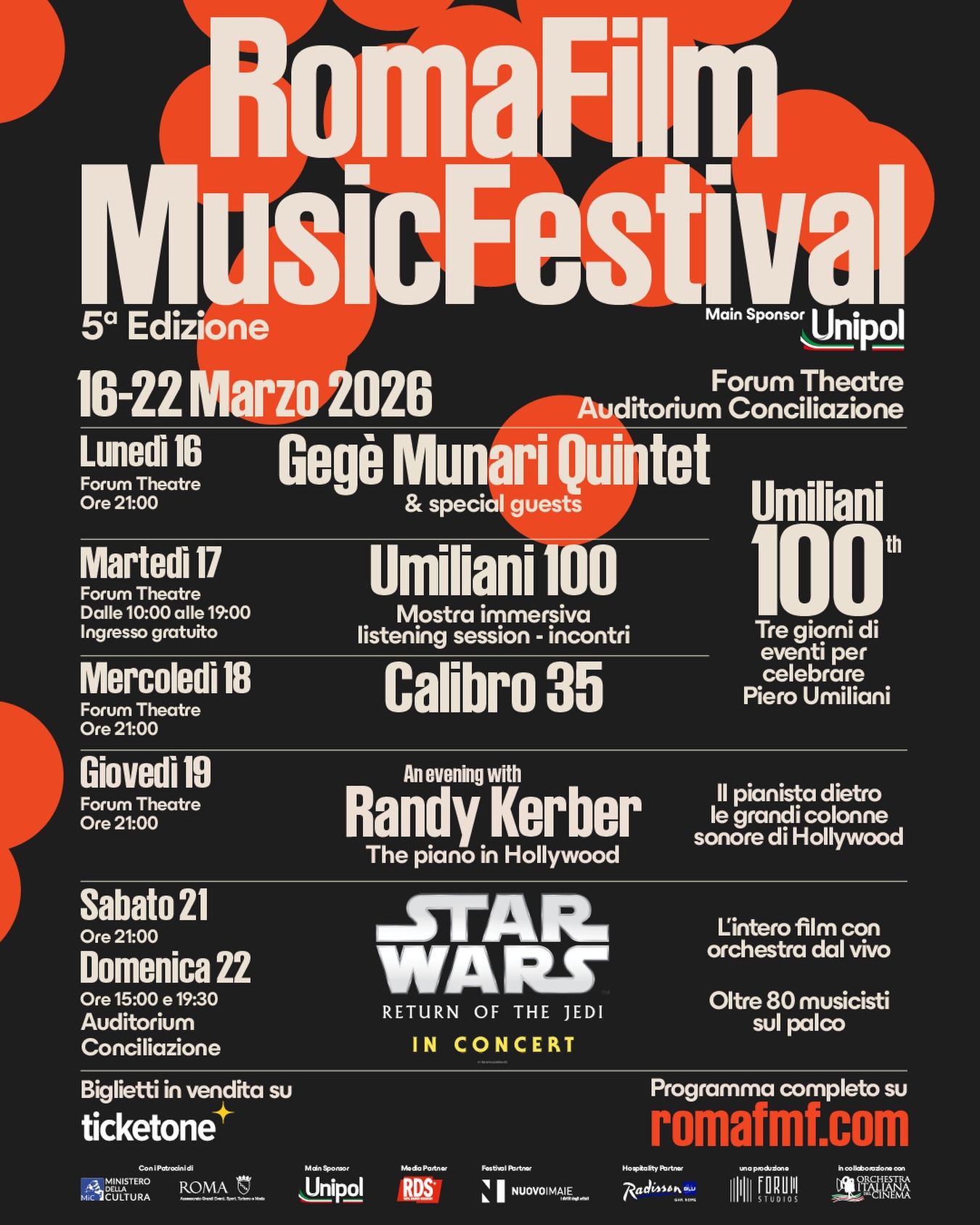 ColonneSonore.Net locandina roma film music festival calendario 2026