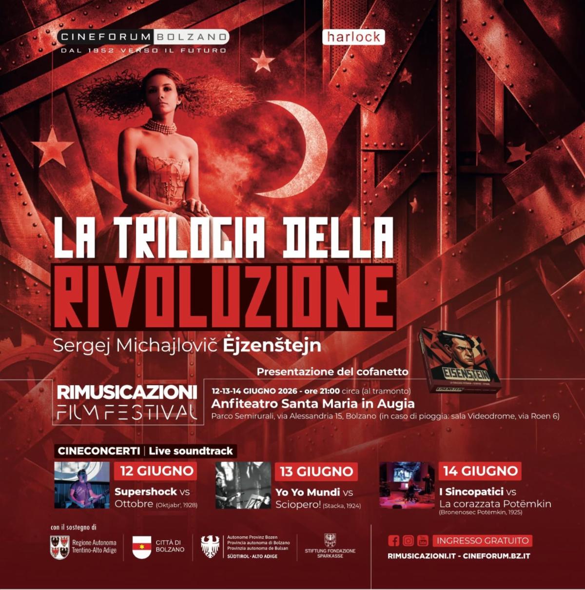 locandina trilogia rivoluzione cineconcerti