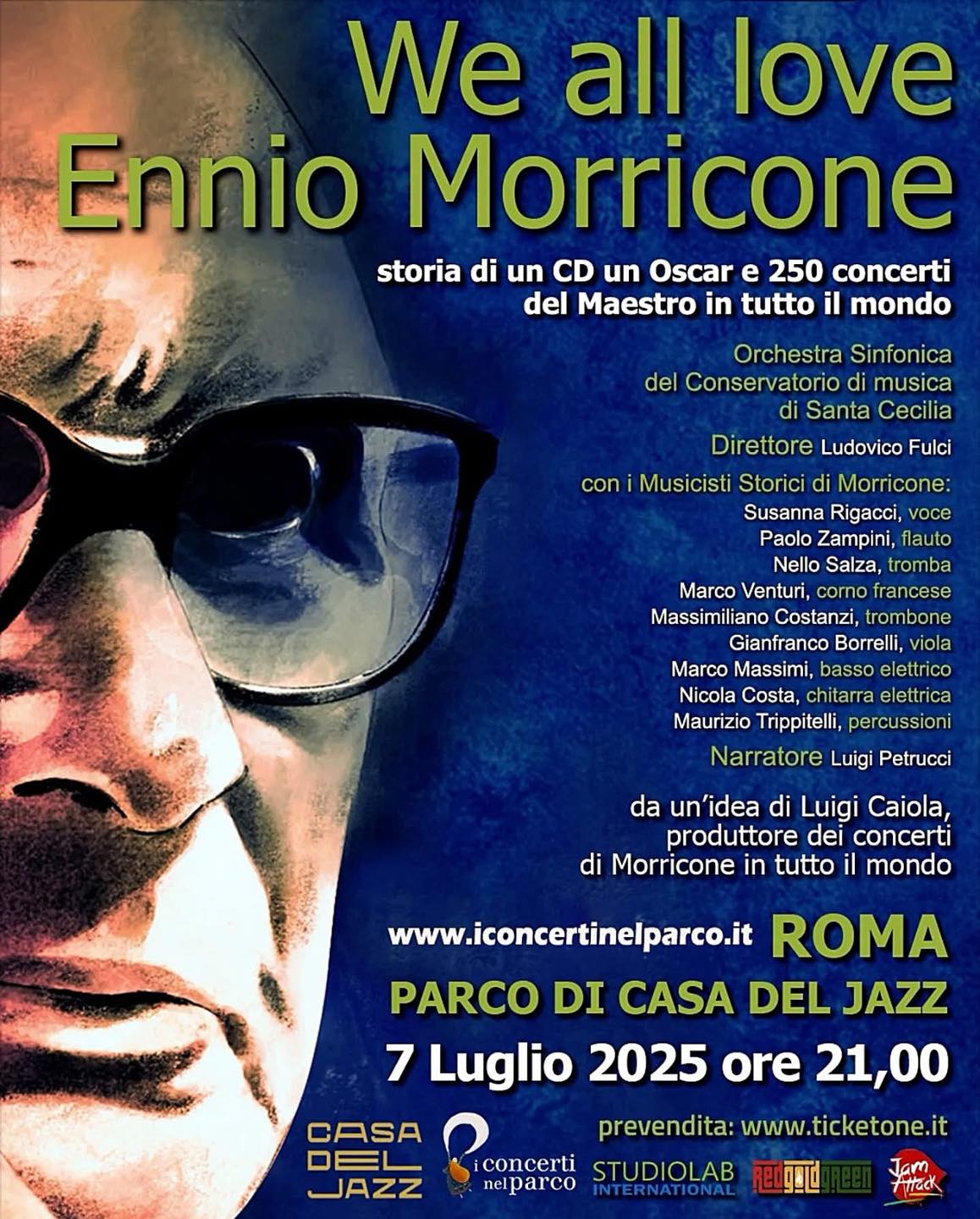 locandina we all love ennio morricone concerto casa del jazz roma
