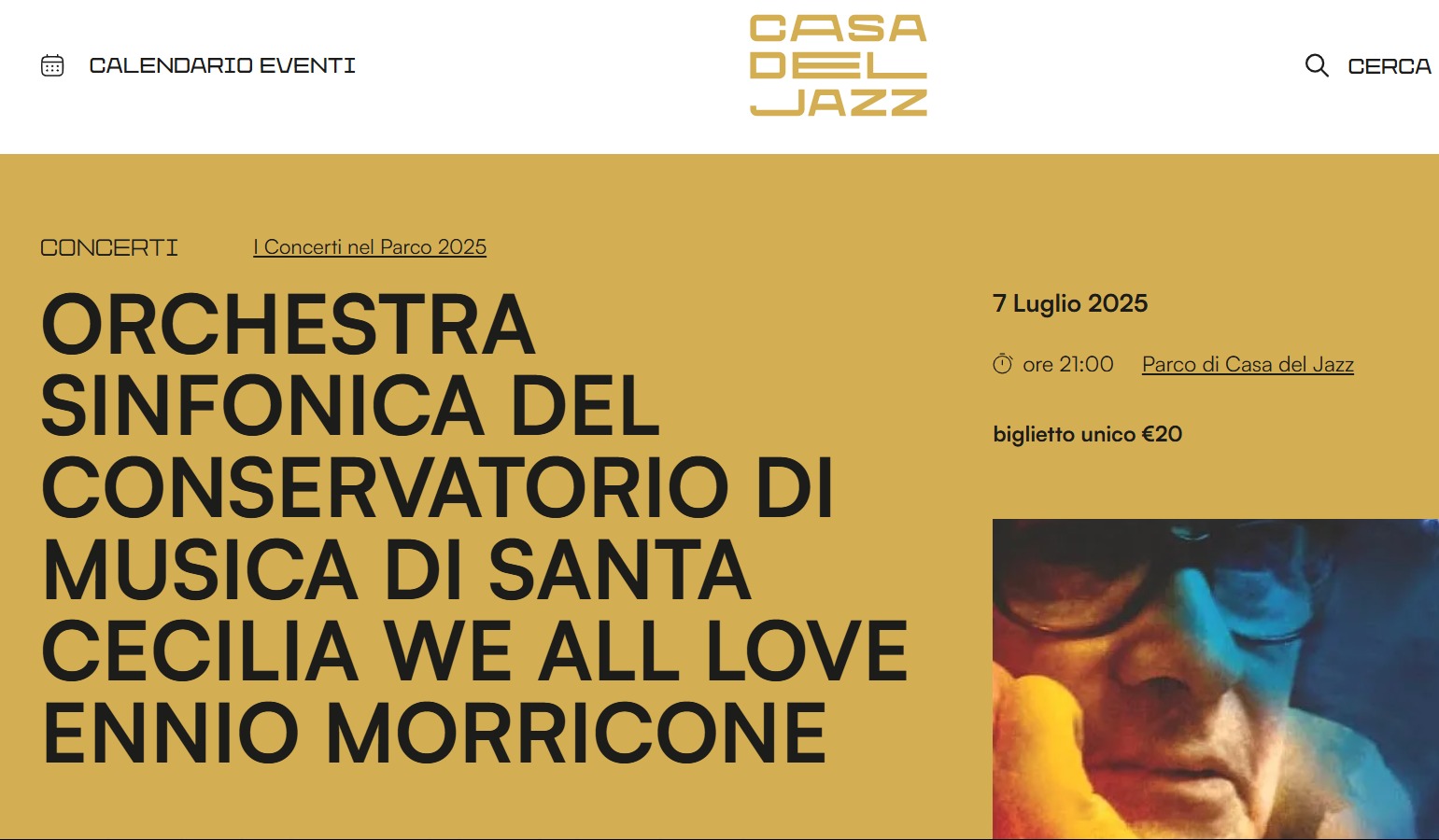 locandina we all love ennio morricone roma santa cecilia