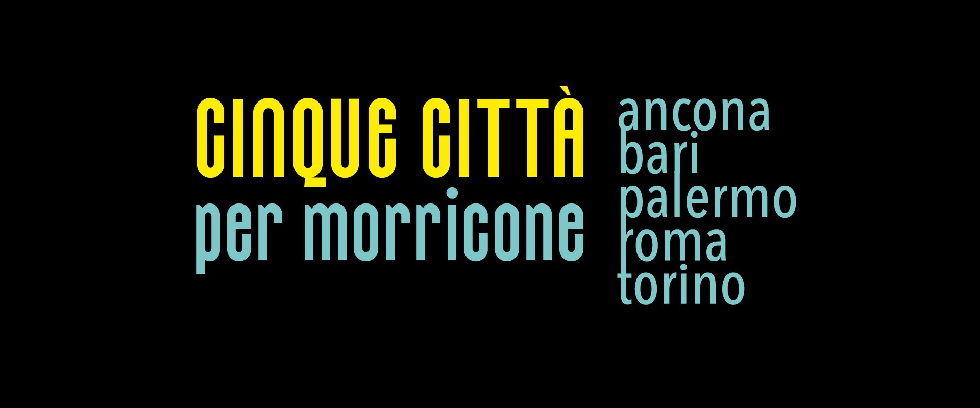 logo cinque citta ennio morricone