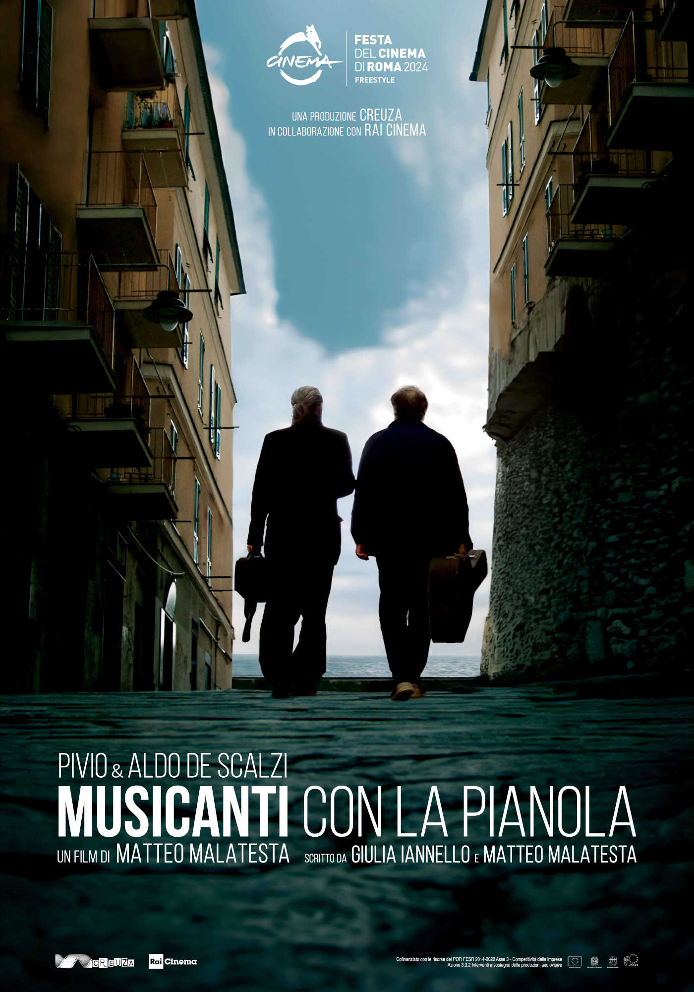 locandina musicanti con la pianola
