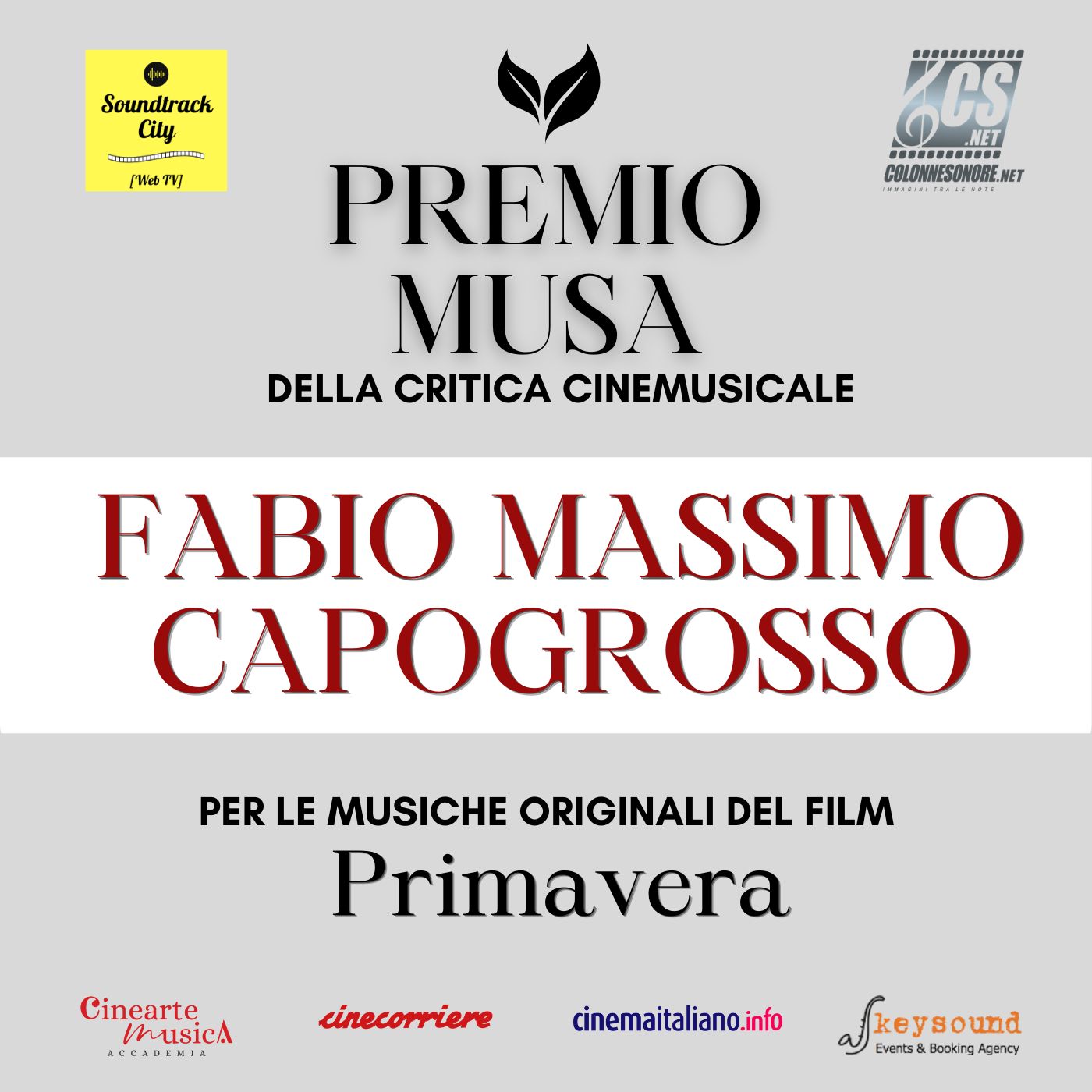 ColonneSonore.Net logo premio musa 2026 vincitori capogrosso
